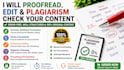 proofread, edit, and plagiarism check your content