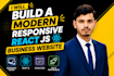 build a modern responsive react js business website