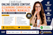 create online course content, elearning curriculum and training manuals