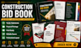 design a construction bid book tender submission and proposal package