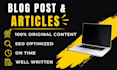 be your article and blog post writer