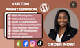 develop custom API integration, webhooks, and automation for wordpress