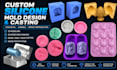 design 3d cad silicone mold injection mold resin mold casting mold cookie mold