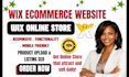 build responsive wix online store, wix ecommerce website with wix product upload