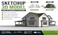 do 3d model sketchup, sketchup modeling, architecture, 3d rendering and revit