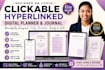 do canva hyperlinked planner design printable kdp journal etsy digital planner