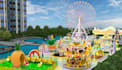create 3d amusement park design, theme park layout and entertainment zone visual