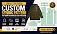 design custom sewing pattern, pattern grading and cad pattern
