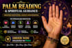 provide a personalized palm reading and spiritual guidance