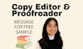 copy edit and proofread your fiction manuscript