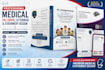 create a premium medical file cover and letterhead stationery design