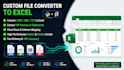 convert json, XML, txt, or PDF data into clean excel spreadsheets using python