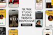 fix wix studio website bugs for mobile, fix wix responsiveness issues