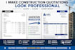 professionally format your construction quotation