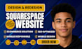rebuild revamp edit redesign create modern beautiful squarespace landing page