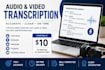 accurately transcript audio and video into text