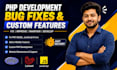 fix PHP bugs, develop custom features, and maintain your PHP website