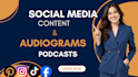 create audiograms and social media content for podcasts