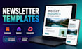 design canva newsletters, substack, beehiiv and convertkit templates