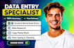 do excel data entry, web research and copy paste