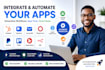 integrate hubspot typeform convertkit ringcentral paypal trello supermetrics n8n