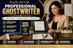ghostwrite and your self help book, nonfiction ebook and memoir