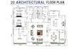 do architectural 2d floor plan, blue print, permit drawing autocad floor plan