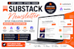 setup substack newsletter, publication, design and beehiiv migration