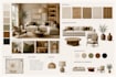 create an interior design concept, mood board, material board, and shopping list