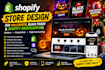 design halloween shopify store, black friday shopify marketing and dropshipping