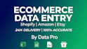 do ecommerce product data entry in google sheets