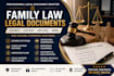 prepare family law legal documents about child custody and divorce settlements