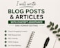 write blog posts and articles with chatgpt and human editing