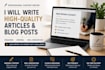write high quality articles and blog posts