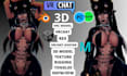 fix edit modify booth gunroad  jinxxy vrchat avatar vrc model unity pc quest