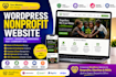 design wordpress nonprofit 501c3 website charity donation fundraising system
