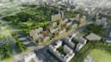 design 3d masterplan aerial siteplan residential mixed use urban planning render