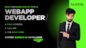 no code developer, bubble io app, bubble saas, mvp, web app, bubble website