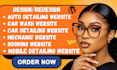 build mobile detailing auto detailing website, mechanic car wash booking website