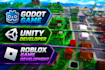 develop high quality 2d, 3d game in unity, godot engine, roblox game development