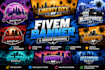 design custom fivem banner, server logo, animated discord graphics, web banner