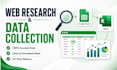 do web research and collect data in excel or google sheets