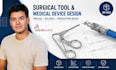 surgical tool cad, medical device, solidworks, prototype, cad drafting expert