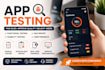 do app testing, website testing, user testing and QA testing