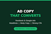 write high converting facebook and google ad copy