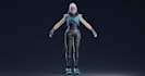 model 3d game characters in t pose and a pose