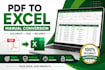 manually convert PDF to excel with accurate formatting