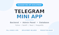 develop a telegram mini app with backend and admin panel