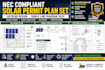design nec compliant solar permit plan set, autocad and sld