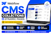 build webflow cms collections and dynamic pages